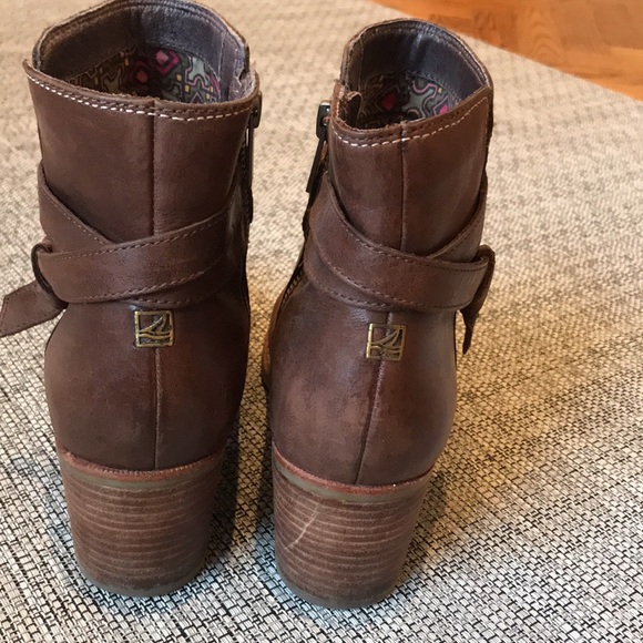 Sperry Topsiders Brown Leather Boots - Picture 3 of 5